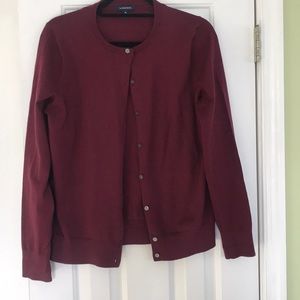 Lands End cardigan.Worn once.EUC.Sz:M 10-12